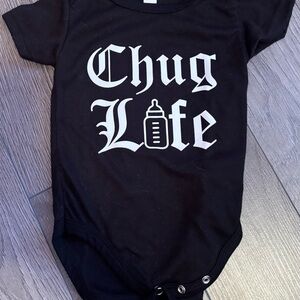 Chug Life Black Baby One-Piece Bodysuit